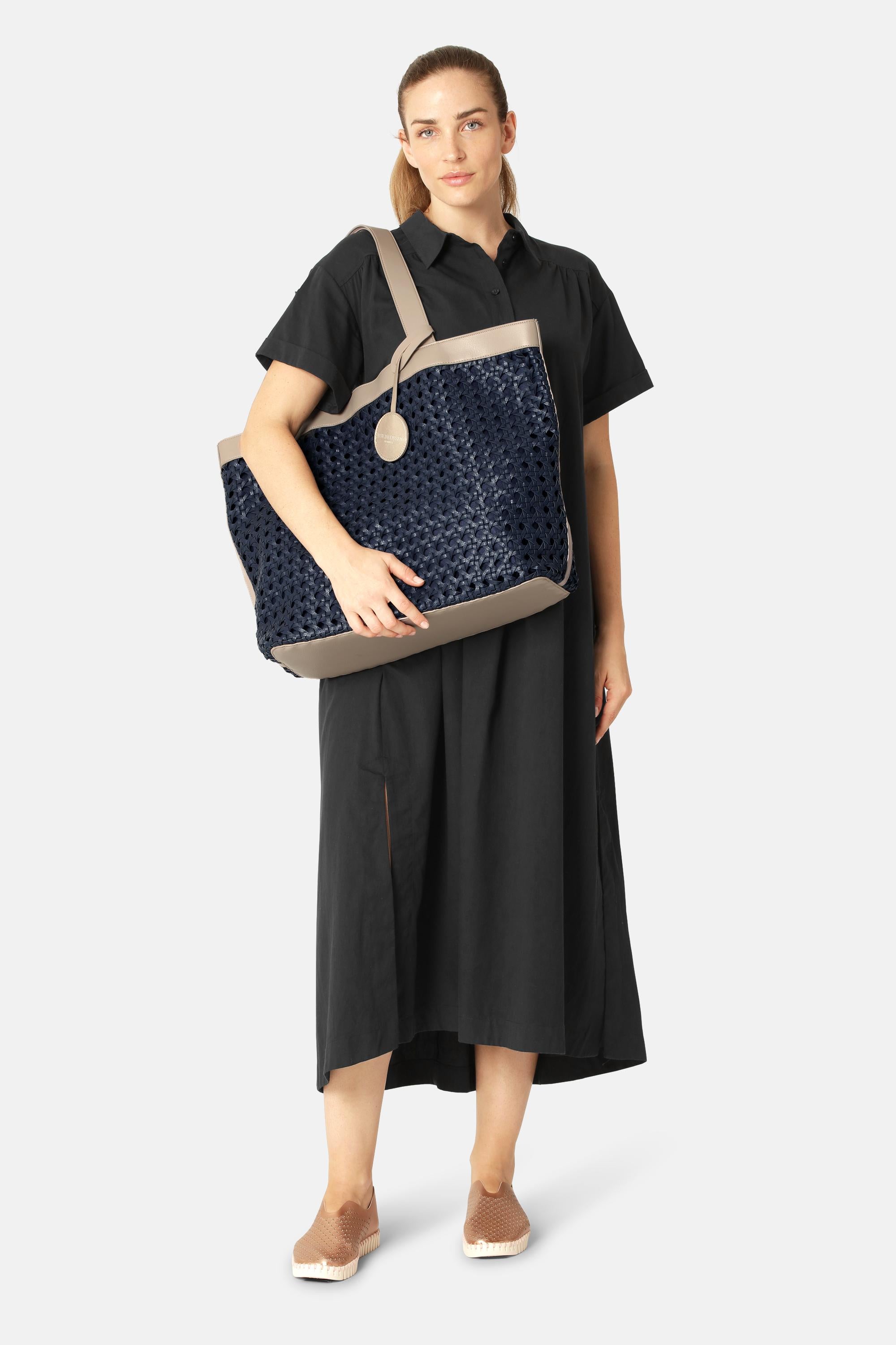Large Beach Bag - Dark Indigo Sand Pile